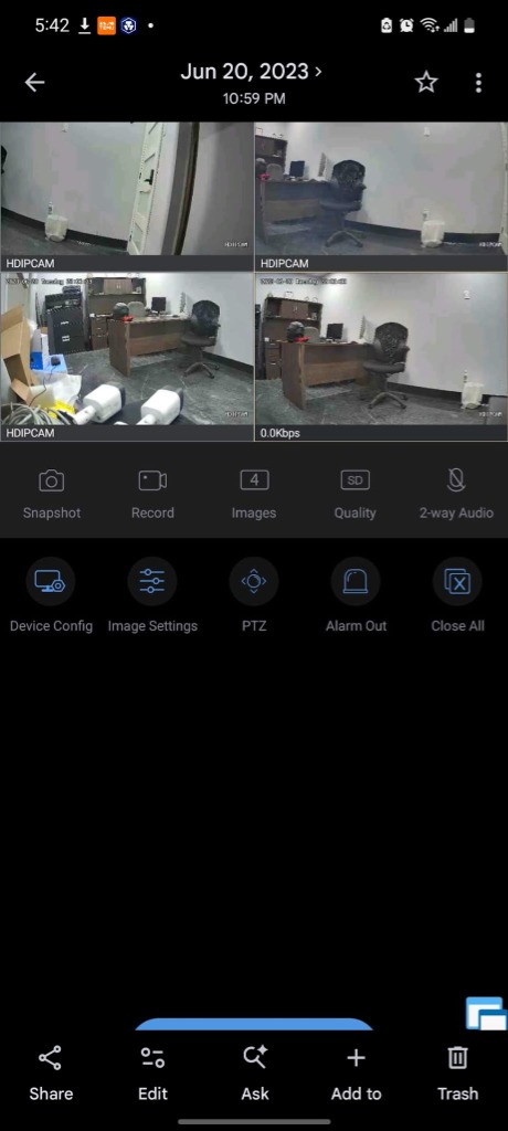 4-Channel Multi-Camera Mobile App Live Monitoring Stream by AKMITS Services